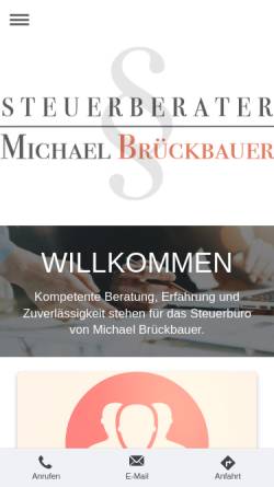Vorschau der mobilen Webseite www.steuerberater-brueckbauer.de, Steuerbuero Michael Brückbauer