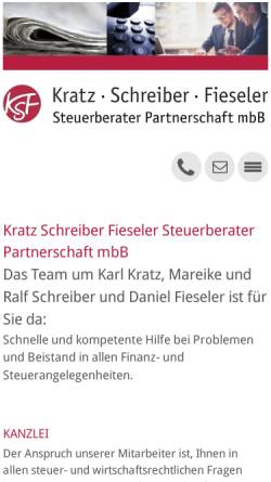 Vorschau der mobilen Webseite www.kratz-schreiber.de, Kratz & Schreiber GbR