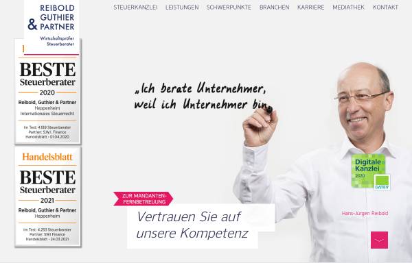 Vorschau von www.reibold-guthier.de, Steuerberater-Sozietät Reibold, Guthier & Partner GbR