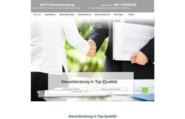 Vorschau von www.awts.de, AWTS Steuerberatungsgesellschaft mbH