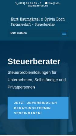 Vorschau der mobilen Webseite www.stb-ffm.eu, Steuerberater Baumgärtel