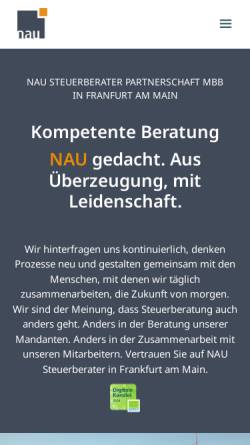 Vorschau der mobilen Webseite www.nau-steuerberatung.com, NAU Steuerberatungssozietät