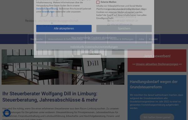 Vorschau von www.steuerberater-dill.de, Dill Revisions- und Betriebsberatungsgesellschaft mbH