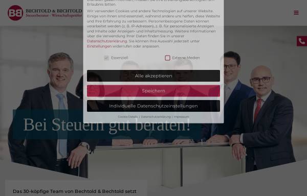 Vorschau von www.bechtold-bechtold.de, Bechtold und Bechtold Partnerschaft-Steuerberatungsgesellschaft