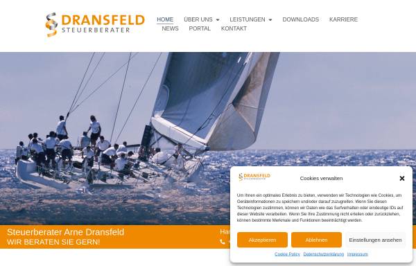 Vorschau von www.stb-dransfeld.de, Steuerberatungsgesellschaft Dransfeld & Partner