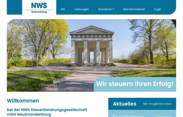Vorschau von www.nws-nb.de, NWS Steuerberatungsgesellschaft mbH