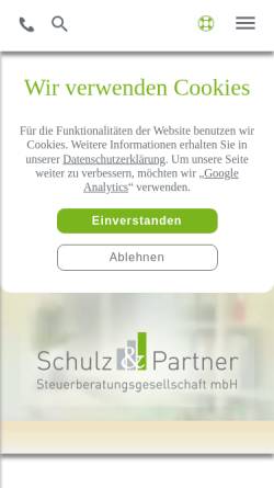 Vorschau der mobilen Webseite www.schulz-steuerberatung.de, Schulz & Partner Steuerberatungsgesellschaft mbH
