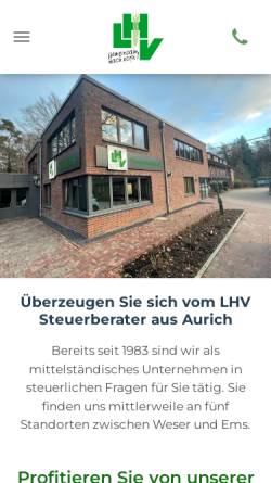 Vorschau der mobilen Webseite www.ostfriesland-steuerberatung.de, LHV Steuerberatungsgesellschaft mbH