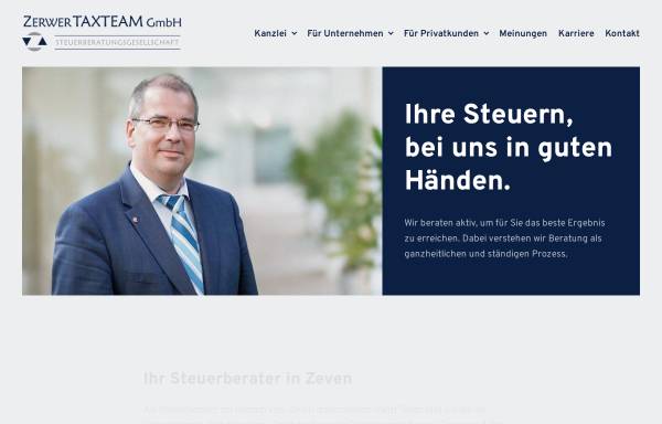Vorschau von www.zerwer.de, Zerwer Taxteam Steuerberatungsgesellschaft mbH