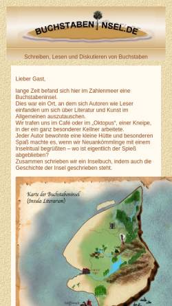 Vorschau der mobilen Webseite www.buchstabeninsel.de, Buchstabeninsel