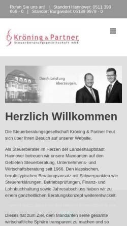Vorschau der mobilen Webseite die-steuer-berater.de, Kröning & Partner Steuerberatungsgesellschaft