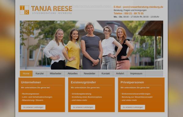 Vorschau von www.steuerberatung-nienburg.de, Tanja Reese - Steuerberaterin