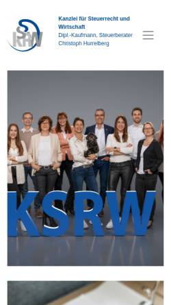 Vorschau der mobilen Webseite www.ksrw.de, Christoph Hurrelberg - Steuerberater