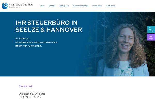 Vorschau von www.buerger-steuerberatung.de, Saskia Bürger - Steuerberaterin