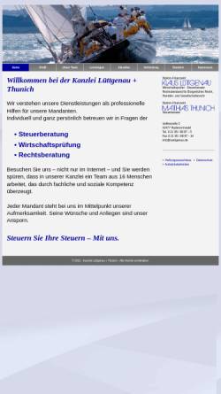 Vorschau der mobilen Webseite www.luettgenau.de, Steuerbüro Lüttgenau und Thunich