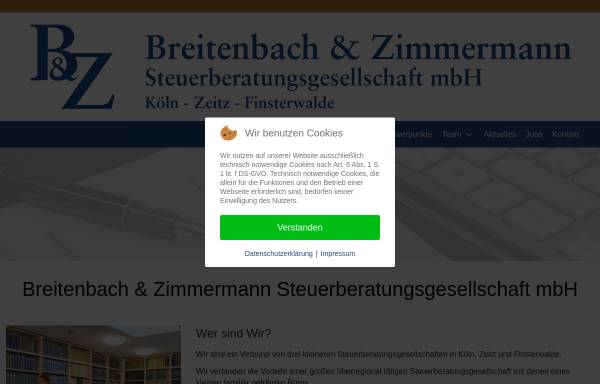 Vorschau von www.breitenbach-und-zimmermann.de, Breitenbach & Zimmermann Steuerberatungsgesellschaft mbH