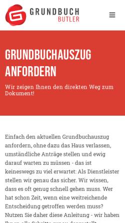 Vorschau der mobilen Webseite www.grundbuch-butler.de, Erkens Janas Wiemann und Partner - Steuerberatungsgesellschaft