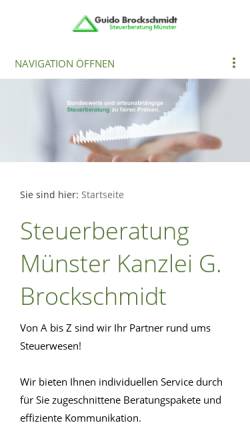 Vorschau der mobilen Webseite www.steuerberaterportal.de, Steuerberater Guido Brockschmidt