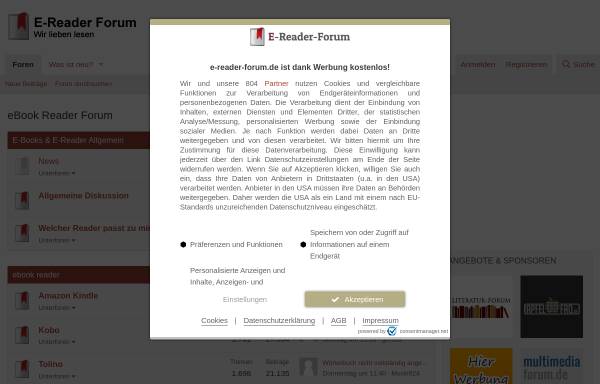 Vorschau von www.e-reader-forum.de, E- Reader Forum
