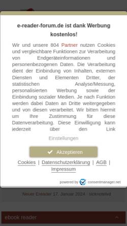 Vorschau der mobilen Webseite www.e-reader-forum.de, E- Reader Forum