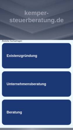 Vorschau der mobilen Webseite www.kemper-steuerberatung.de, Steuerberatung Beate Kemper