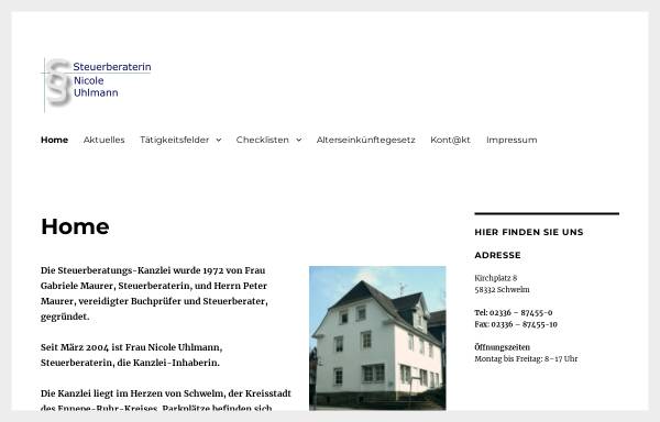 Vorschau von www.kanzlei-uhlmann.de, Steuerkanzlei Nicole Uhlmann