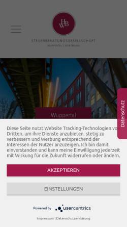 Vorschau der mobilen Webseite www.hbw-beratung.de, HBW Hoffmeister Brämer Wohlfart