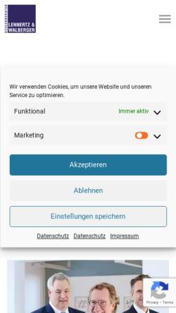 Vorschau der mobilen Webseite www.steuerberater-nrw.de, Steuerberater Lennertz & Walberger