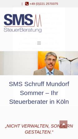 Vorschau der mobilen Webseite www.sms-steuerberatung.de, Schruff & Sommer Steuerberatungsgesellschaft mbH