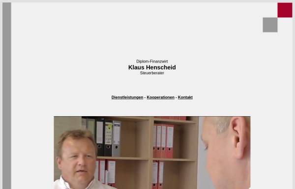 Vorschau von www.klaushenscheid.de, Diplom-Finanzwirte Henscheid und Steuerberater Stuhldreier