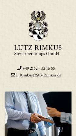Vorschau der mobilen Webseite www.stb-rimkus.de, Lutz Rimkus - Steuerberater und Diplom-Kaufmann