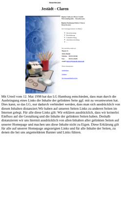 Vorschau der mobilen Webseite www.jestaedt-claren.de, Steuerbüro Jestädt-Claren