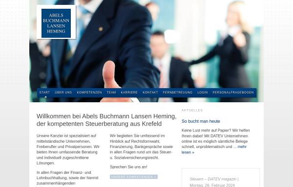 Vorschau von www.abelsbuchmann.de, Steuerberater Abels & Buchmann