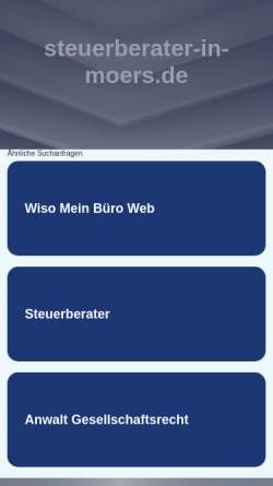 Vorschau der mobilen Webseite www.steuerberater-in-moers.de, Dipl.-Finanzwirt Christian Peters