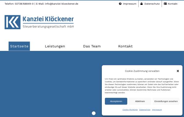 Vorschau von kanzlei-klöckener.de, Decker-Klöckener - Steuerberater