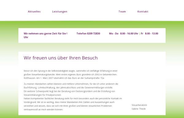 Vorschau von www.thiede-steuerberatung.de, Sabine Schabio Steuerberaterin