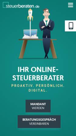 Vorschau der mobilen Webseite www.steuerberaten.de, Steuerberaten.de Steuerberatungsgesellschaft mbH
