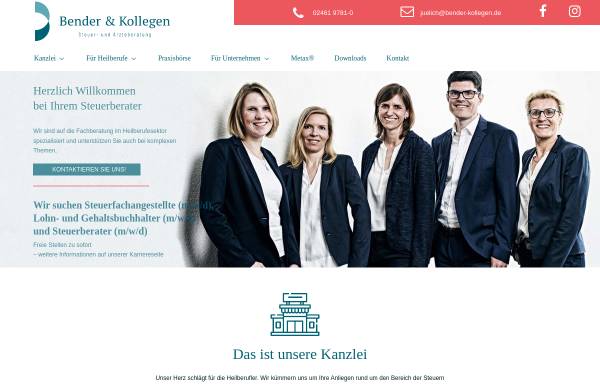 Vorschau von www.bender-juelich.de, Bender und Kollegen GmbH Steuerberatungsgsesllschaft