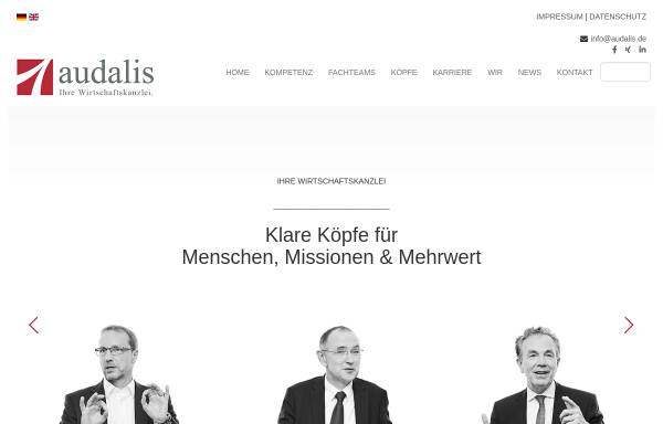 Vorschau von www.audalis.de, Audalis Kohler, Punge und Partner
