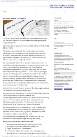Vorschau der mobilen Webseite www.mktax.de, Dipl.-Kfm. Markward Krämer, Wirtschaftsprüfer & Steuerberater