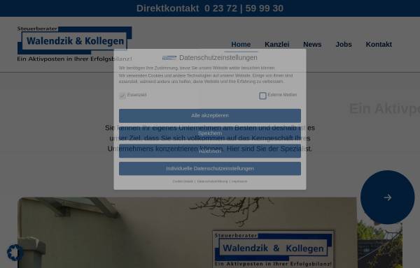 Vorschau von www.steuerberatung-walendzik.de, Walendzik & Kollegen