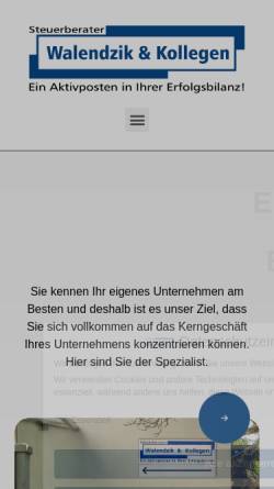 Vorschau der mobilen Webseite www.steuerberatung-walendzik.de, Walendzik & Kollegen