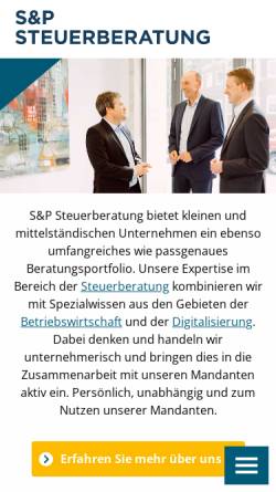 Vorschau der mobilen Webseite sp-stb.de, S&P Steuerberatungsgesellschaft GmbH