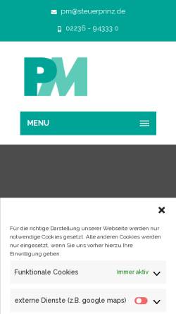Vorschau der mobilen Webseite hprinzbmueller.de, Prinz & Müller