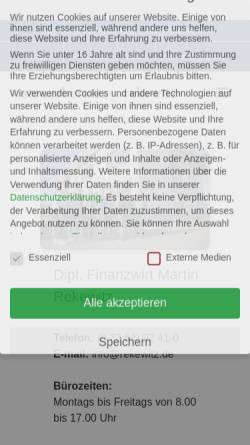 Vorschau der mobilen Webseite www.haltern-steuerberater.de, Steuerberater Martin Rekewitz