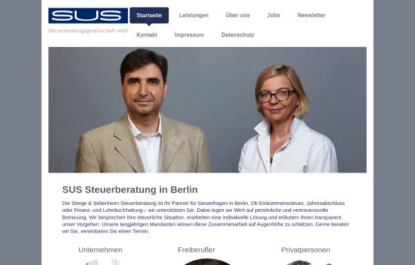 Vorschau von www.sus-stb.de, SUS Steuerberatungsgesellschaft mbH