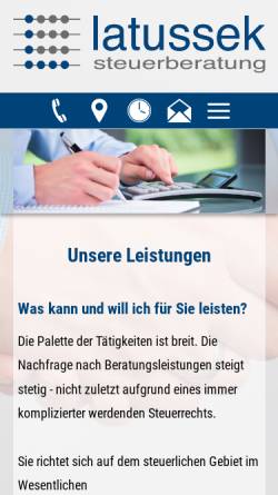Vorschau der mobilen Webseite www.stb-latussek.de, Karl-Heinz Latussekk - Steuerberater