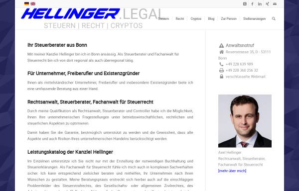 Vorschau von hellinger.legal, Kanzlei Hellinger