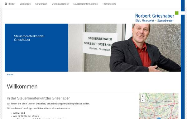 Vorschau von www.stb-grieshaber.de, Steuerberater Norbert Grieshaber