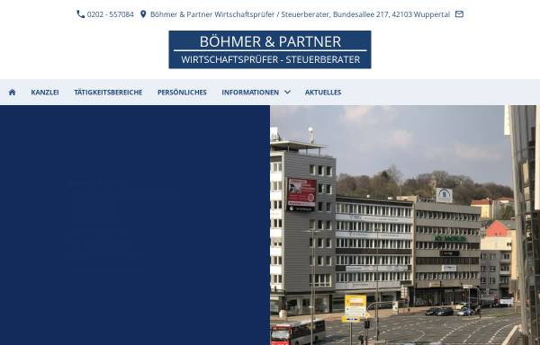 Vorschau von www.boehmer-steuerberater.de, Böhmer und Partner Wirtschaftsprüfer Steuerberater
